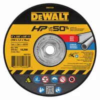 Type 1 cut-off wheel for carbon and stainless steel. Aluminum oxide construction with 60 grit. Dimensions: 6" diameter, 0.045" thickness, 5/8"-11 arbor. Suitable for fabrication, maintenance, and metalworking tasks