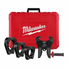 Jaw and ring set for use with extended press tools only. Compatible with 2-1/2 to 4 in pipe in 304 Stainless Steel, 316 Stainless Steel, and Black Iron. Includes X6 Ring Jaw for pressing connections in industrial piping applications.