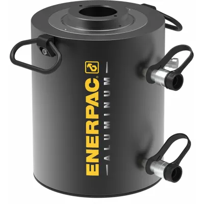 ENERPAC Hollow Hydraulic Ram: 150 ton Nominal Capacity, 5 15/16 in Nominal Stroke Lg - Lightweight Hollow Rams