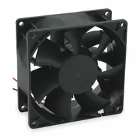 DAYTON Axial Fan: 84 cfm Airflow @ 0.000 in SP, 3 1/8 in Ht, 1 1/2 in Dp, Lead Wires, IP20, 48V DC (MPN 2RTH8)