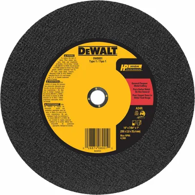 DEWALT A24R General Purpose Cut-Off Wheel - General Purpose Cut-Off Wheels for Carbon & Stainless Steel