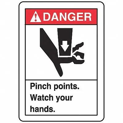 ACCUFORM Danger: Pinch Points Watch Your Hands - Danger: Pinch Points Watch Your Hands. Signs