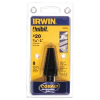 IRWIN Step Drill Bit: 9/16" to 1", Black Oxide Cobalt, 3-Flats Shank (MPN 10220cb)