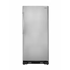 Upright freezer with 16.7 cu ft capacity, suitable for bulk food storage in commercial or residential settings. Measures 67 7/8 in x 30 in x 28 3/8 in. Silver finish. Not Energy Star Compliant.