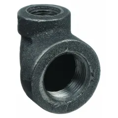 This ANVIL low-pressure threaded pipe elbow features a 90° configuration with threaded x threaded connections. Rated Class 125, it has a maximum operating pressure of 175 psi at 150°F. Suitable for changing direction in water, air, or steam lines in industrial plumbing and HVAC systems.