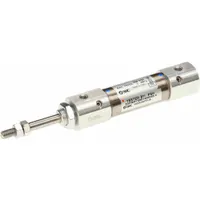 SMC Round Body Cylinder: 16 mm Bore, 15 mm Stroke, Non-Repairable, Stainless Steel, Basic Mounting (MPN CJ2B16-15AZ)