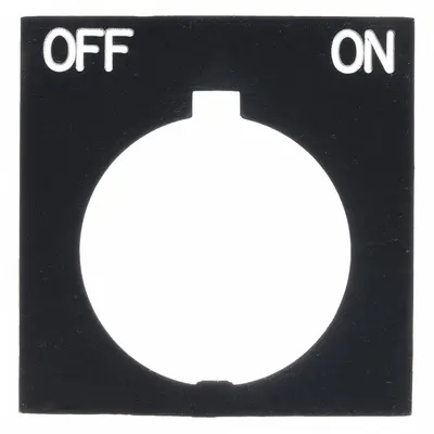 EATON HT8SP42 Legend Plate, Rectangular, 1 in H x 1 1/2 in W - Push-Button Rings & Plates