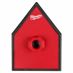 Round plastic backing pad for power sanders, featuring a hook-and-loop medium attachment surface. Designed for use with the MILWAUKEE 2531-20 sander as a non-vacuum accessory. Suitable for attaching sanding discs in general sanding applications.