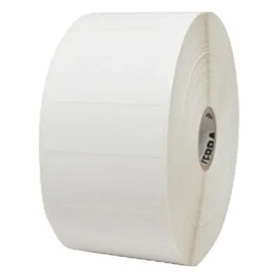 ZEBRA Barcode Printer Labels: 2 1/4 in Label Wd, 3/4 in Label Ht, White, 1 in Core Dia. - Desktop Direct Thermal Labels