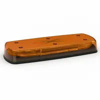 LED mini light bar with SAE J845 Class 1 rating for high-visibility warning applications. Features 37 selectable flash patterns and a bolt mount for secure installation. Electrical connection via blunt cut wires for direct integration. Suitable for emergency vehicles, construction equipment, and service trucks