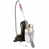 This medium-capacity outdoor torch kit includes a propane cylinder, external lighter, and fixed tip with adjustable flame. Designed for applications such as weed control, surface preparation, and outdoor heating, it produces a wide brush flame pattern. Compatible with propane fuel