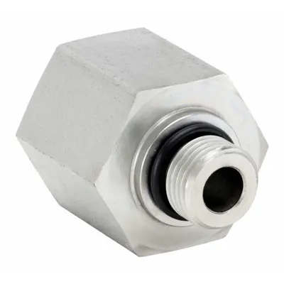 PARKER Metal Pipe Straight: Straight, Steel, 3/8 in x 1/2 in - Hydraulic Threaded Extreme-Pressure Pipe Fittings