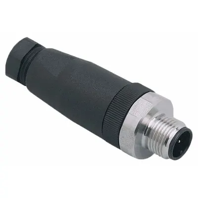 IFM Circular Connector: A Coded, 4 Pin, M12 Male Thread, IP67, Screw Terminals - Field-Wireable Industrial M12 Circular Connectors