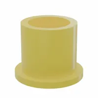 BUNTING BEARINGS Flanged Sleeve Bearing: PTFE, 3/4 in Bore, 1 in OD, 1 in Overall Lg, Yellow, 3 PK (MPN BJ5F121608)
