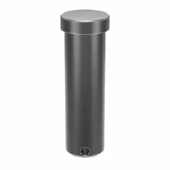 Steel standard clevis pin with 1 in diameter and 3.25 in overall length, shank length 3 1/4 in. Used in clevis and pin assemblies to connect rods, yokes, or linkages in mechanical systems.
