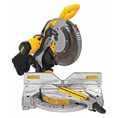 This 12 in corded miter saw features a non-sliding design for fixed-angle repetitive cuts. It offers a maximum cut width of 8 in at 0° miter and a miter angle range of 50° left to 50° right. Suitable for crosscutting and mitering wood, trim, and molding in construction and finish carpentry.