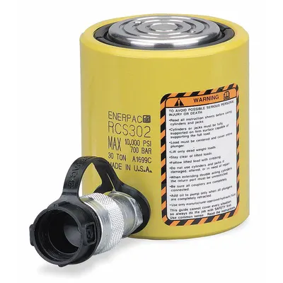 ENERPAC Hydraulic Ram: Single Acting, 30 ton Nominal Capacity, 2 in Nominal Stroke Lg - General Purpose Rams