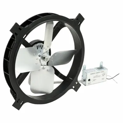 Dayton Attic Exhaust Fan: Gable Mount, Electric Motor, Max. 1,900 sq ft Attic - Gable-Mount Attic Exhaust Fans
