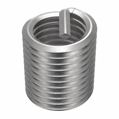 HELI-COIL Helical Insert: Tanged Tang Style, Free-Running, M20-2.50 Thread Size, Plain - Free-Running Tanged Helical Inserts