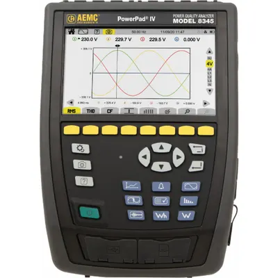 AEMC INSTRUMENTS Power Quality Analyzer: For Three Phase, CAT IV 1000V, IP54, Digital - Power Analyzers