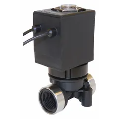 This 2-way, 2-position normally closed solenoid valve from SPARTAN SCIENTIFIC features a 1/4 in pipe size and 24V AC operation. The poppet design and water-resistant coil enclosure make it suitable for outdoor or washdown environments. Used for on/off control of liquids or gases in industrial systems.