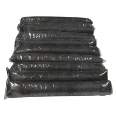 This injectable packing is made from a graphite/PTFE seal material and is supplied in a black color. It is designed for general service sealing applications in pumps, valves, and rotating equipment where a flexible, on-site seal is needed. The packing handles a pH range of 0 to 14.