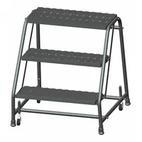 BALLYMORE Step Stool: 2.4 ft Overall Ht, 450 lb Load Cap, 3 Steps, Steel, 2.4 ft Standing Ht (MPN 326X)
