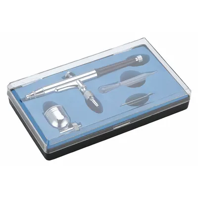 SPEEDAIRE Air Brush Kit: 7 mL Cup Capacity, 0.3 cfm @ 40 psi, 50 psi Max Working Pressure - Conventional Airbrush Kits