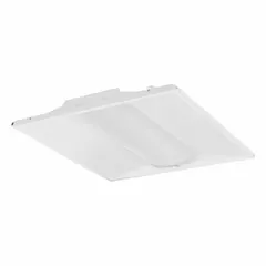 This LED retrofit kit replaces existing (3) lamp 32W T8 fluorescent troffers in suspended ceiling grids. It operates on 120 to 277V AC and measures 2 feet in width. Suitable for commercial and industrial lighting upgrades.