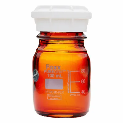 FOXX LIFE SCIENCES Glass Media, BOD, & Specialty Lab Bottles - Glass Lab Media Bottles: 250 mL