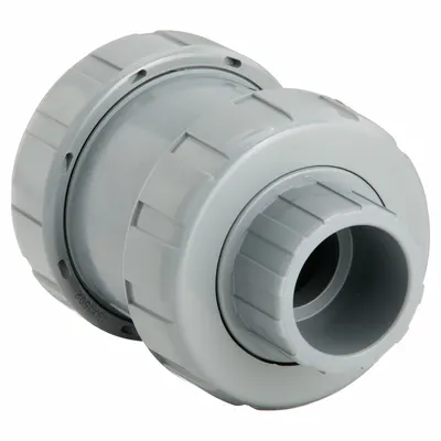 HAYWARD Check Valve: Ball, Inline Valve Body, CPVC, 1 1/4 in Pipe Size, True Union Socket/NPT - CPVC Ball Check Valves