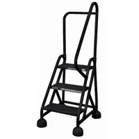 COTTERMAN Rolling Ladder: 2.3 ft Platform Ht, Partially Assembled, Steel, Wt-Actuated Auto-Lock (MPN ST-303 A2 C7 P5)