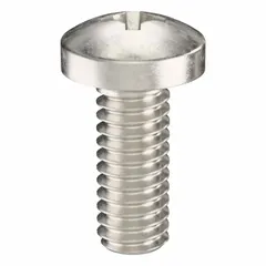 Pan head machine screws with #1-72 thread, 3/16 in length, made from 316 stainless steel with a plain finish. Phillips drive size #0. Suitable for fastening components in precision assemblies, electronics, and instrumentation where a low-profile head is required. Supplied in a 50-piece pack.