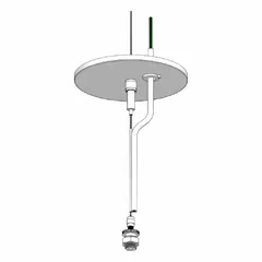 White-finished adjustable cable hanger kit for suspending FluxSteam lighting fixtures. Includes all necessary components for installation. 48-inch cable length allows flexible mounting in commercial or industrial settings.