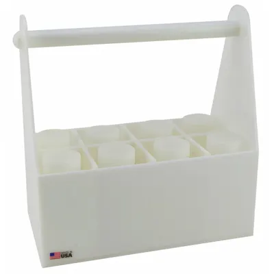 DYNALON Bottle Carrier, HDPP, White, 15 1/4 in H x 7 7/8 in W - Bottle Carriers
