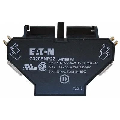 EATON Auxiliary Contact: 2NO/2NC, 10 A Max Current (AC), Side Mount - Eaton Auxiliary Contacts