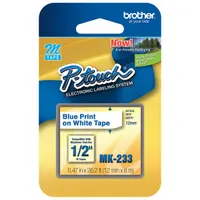Combined Label and Ribbon Cartridge: 1/2 in x 26 1/4 ft, Thermal Paper, White, Indoor/Outdoor (MPN MK233)