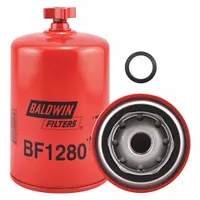 BALDWIN FILTERS Fuel Filter: Spin-On, 3 11/16 in Outside Dia, 13/16"-18 Thread Size, Cellulose (MPN BF1280)