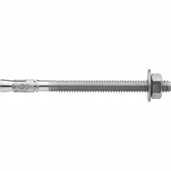 Stainless steel hex-head sleeve anchor for fastening to concrete or masonry. 3/4" diameter, 3/4"-10 thread size. 20-pack.