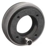 This cup gasket is a replacement seal for DeVilbiss JGA-510-57DE and JGA-660 paint spray guns. It fits as a head assembly baffle component to prevent leaks during spraying. Compatible with model JGA-660