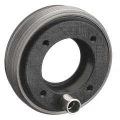 This cup gasket is a replacement seal for DeVilbiss JGA-510-57DE and JGA-660 paint spray guns. It fits as a head assembly baffle component to prevent leaks during spraying. Compatible with model JGA-660.