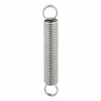 Extension Spring: Double Twist Loop End, Music Wire, 4 in Free Lg, 0.072 in Wire Dia, 2 PK (MPN DE0625010400M)