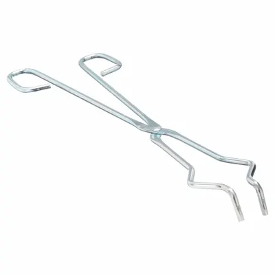 OEM Crucible Tongs: 18 in Overall Lg, Steel, C1006/1008, Nickel Plated, 1/4 in Wire Size - Tongs for Crucibles