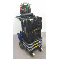 MOBILE SHOP Tool Cart, Pro Model: Black, 20 in Wd, 28 in Dp, 40 in Ht, Padlockable, 0 Drawers (MPN MS-CEC-PRO)