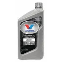 VALVOLINE Advanced Full Synthetic 20W-50 engine oil is a non-biodegradable, 1 qt bottle formulated for gasoline engines in light duty trucks. It provides high-temperature protection and wear resistance for older or high-mileage engines