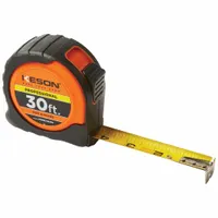 KESON Tape Measure: Nonmagnetic Single Hook Tip, 30 ft, Plastic with Rubberized Grip (MPN PGPRO1830V)