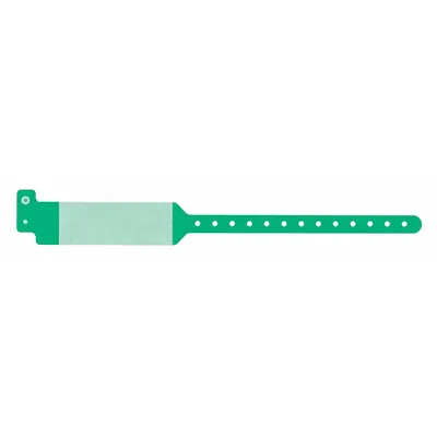 ID Wristband: No Legend, 11 3/4 in Overall Lg, 1 5/8 in Overall Wd, Plastic - Security Wristbands