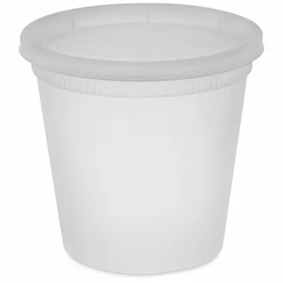 PACTIV YL2524 Round Plastic Container, 24 oz, Clear, 240 PK - Round Plastic Containers