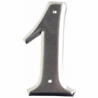 Number Label: 1, Silver, 3 in Character Ht, 2 in Overall Wd, Uppercase, 10 Pieces, (10) Packs, 10 PK (MPN 1600-1)