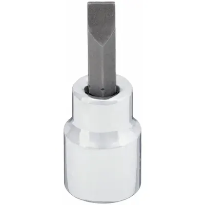 WESTWARD Socket Bit: 3/8 in Drive Size, Slotted Tip, 1/4 in Tip Size, 1 13/16 in Overall Lg - Slotted Bit Sockets